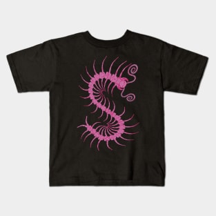 Pink Sapphire Centipede Kids T-Shirt